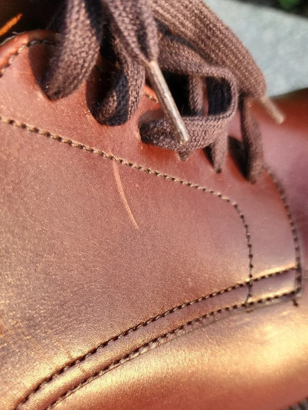 Alden 5434 V-Tip Leather Blucher Shoes (Algonquin Split Toe) size 7.5 D
